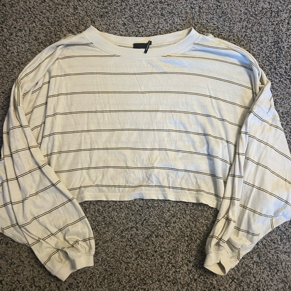 Striped cream colored urban outfitters long sleeve
